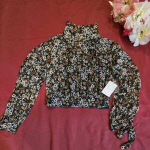 Floral High-Neck Women's Top